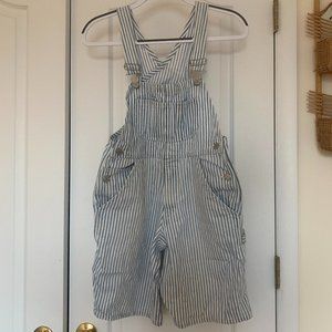 Vintage Gap Railroad Stripe Denim Romper Overalls